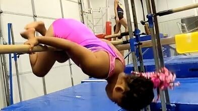 Wish kid Caliana Jeter gets gymnast wish granted