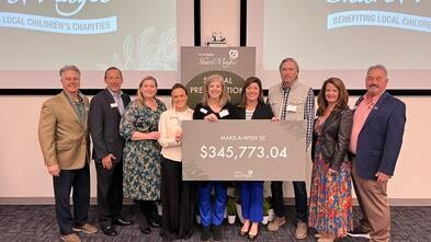 TD SYNNEX presents a check to Make-A-Wish South Carolina
