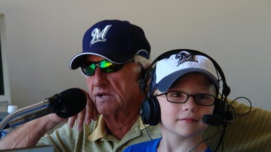 Bob Uecker and wish kid Sam