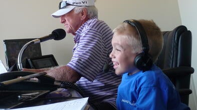 Bob Uecker and wish kid Eddie