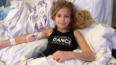 Alivia receiving treatment for her illness