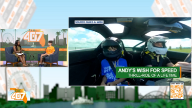  Andy, was granted a very special wish to ride in a McLaren, and to attend a Formula 1 race in Texas.