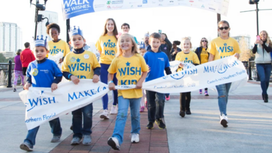 Walk for wishes start line