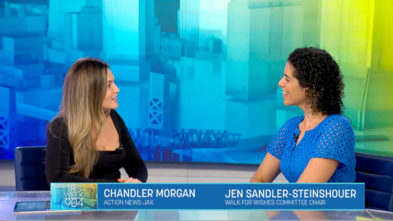 Jen Sandler-Steinshouer discussing Walk for Wishes
