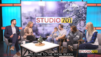 Staley and his parents on Studio 701.