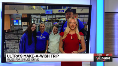 Tatum Miller on Valley News Live talking about Wishes in Flight Campaign