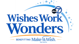 Wishes Work Wonders campaign logo on white background benefitting Make-A-Wish Mid-South 