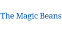 The Magic Beans text in blue