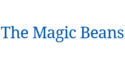 The Magic Beans text in blue