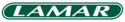 LAMAR logo white print on green oval