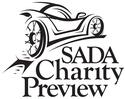 SADA Charity Preview black writing on white background car outline