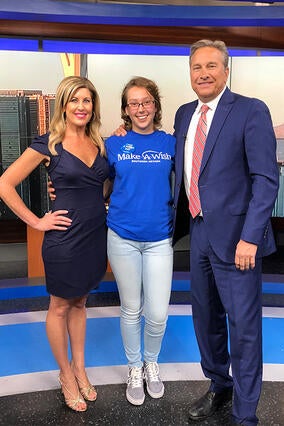 Kim and Dana Wagner with wish kid, Serena