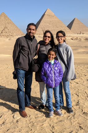 mahek and family in egypt