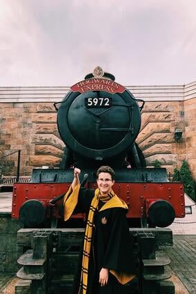 Dylan at Hogwarts Express