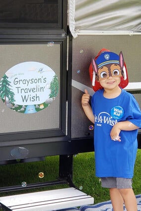 Wish kid Grayson