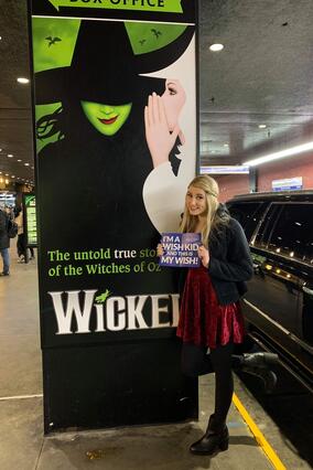 Jessica near Wicked sing