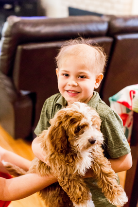 jonny with his puppy