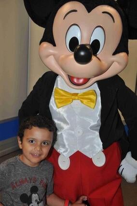 Wish kid Jaxon and Mickey