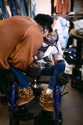 Tynasia's wish to have a shopping spree, kissed with grandma