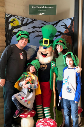 Keira and her family on her trip