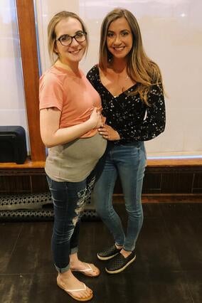 Wish Alum Brittney with surrogate Becca