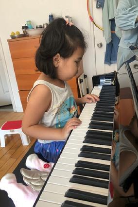 Wish Kid Hanyu at piano