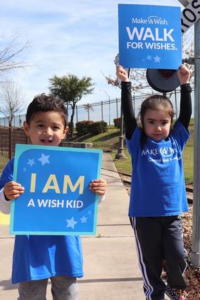 Wish Ambassadors Samuel and Sophia at our Walk for Wishes
