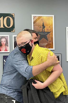 Alex Brightman Hugs Wish Kid Reese