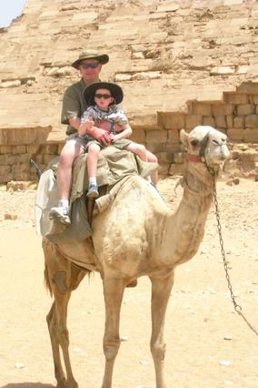 Nick rides a Camel