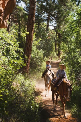 Cody with his brother at the Dude Ranch