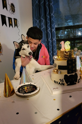 Ryan and Shiloh at birthday party