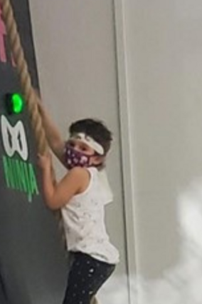 Berkeley climbing wall and pressing the button