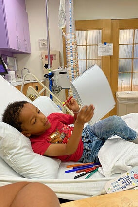 Miles in hospital