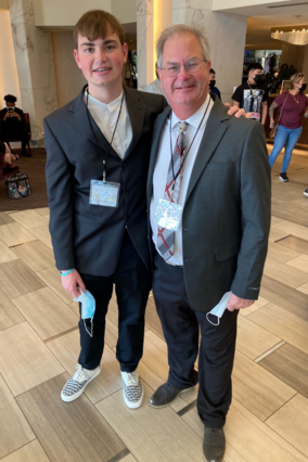 Colin and his father at NFL honors.