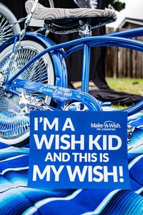 Wish kid David's bike