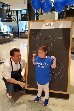 Chef Harold Moore and Wish Kid Meylin