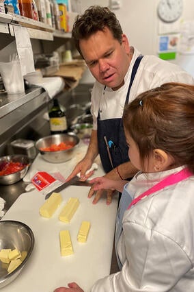Chef Harold Moore and Wish Kid Meylin