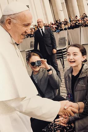 Wish Alum Meredith Meeting Pope