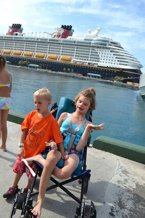 Lily with Cruise Ship