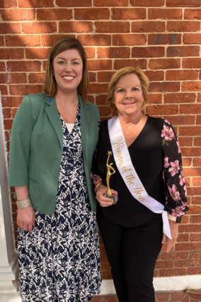 Carol Panasuk, Upstate Woman of the Year 2022, with Misty Farmer