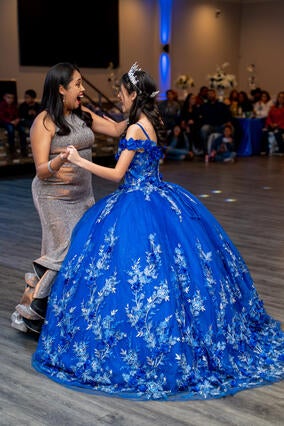 Alexis and her mom dancing