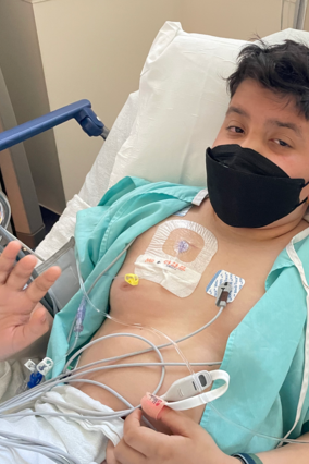Santiago in the hospital