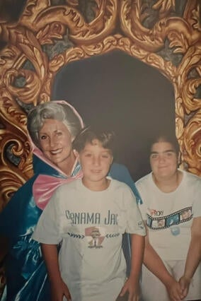 Jen and her brother on her wish