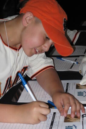 Chris signing in during the 4,000th wish celebration