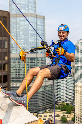 Tyler raised money to go Over the Edge