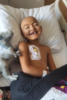 Wish kid Joshua during treatment at Lucile Packard Children’s Hospital Stanford