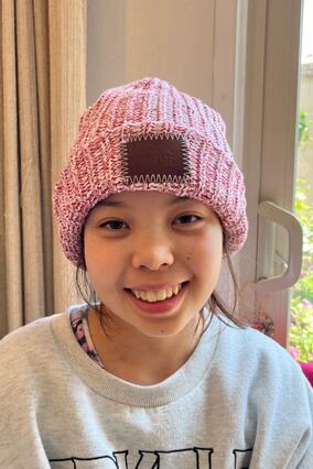 Wish kid Zoey during treatment, between chemotherapy cycles