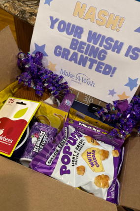 Nash's wish reveal box