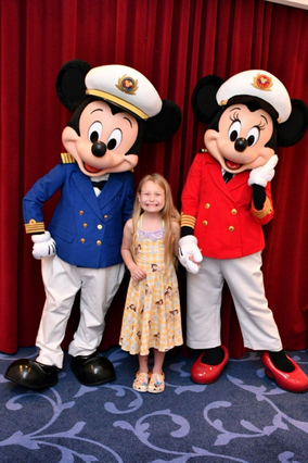 With Mickey mouse