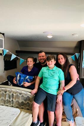 Carson inside camper